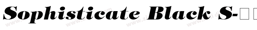Sophisticate Black S字体转换